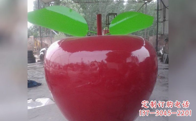 辽阳不锈钢苹果雕塑描绘出美丽的景观