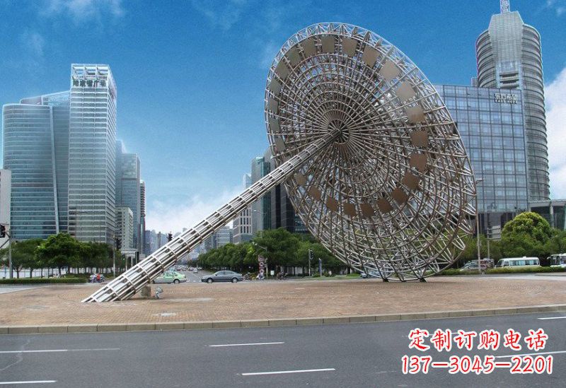 辽阳不锈钢城市日晷雕塑——缔造城市新景观
