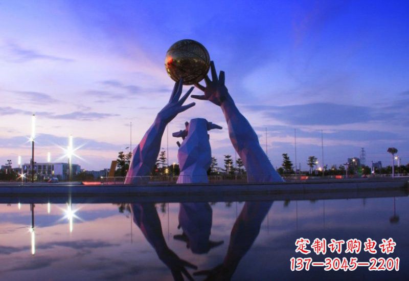 辽阳不锈钢城市的地球雕塑