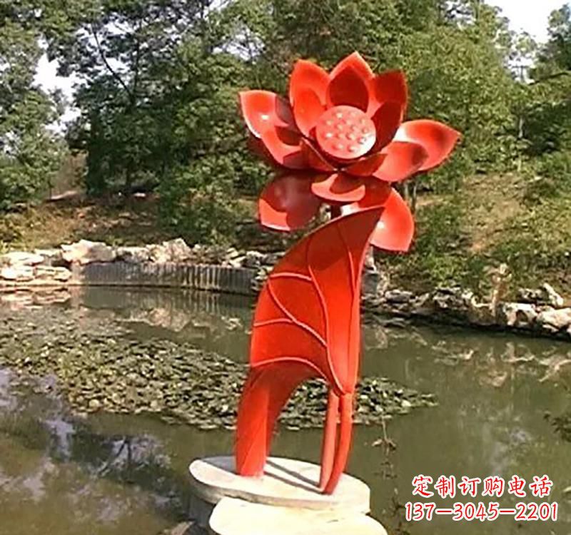 辽阳不锈钢城市艺术荷花雕塑