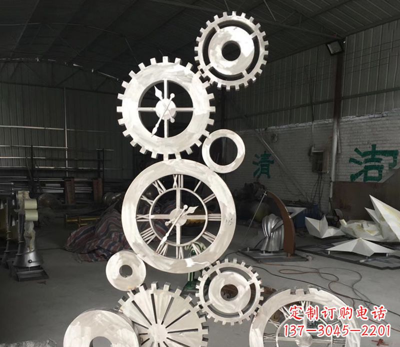 辽阳不锈钢齿轮雕塑