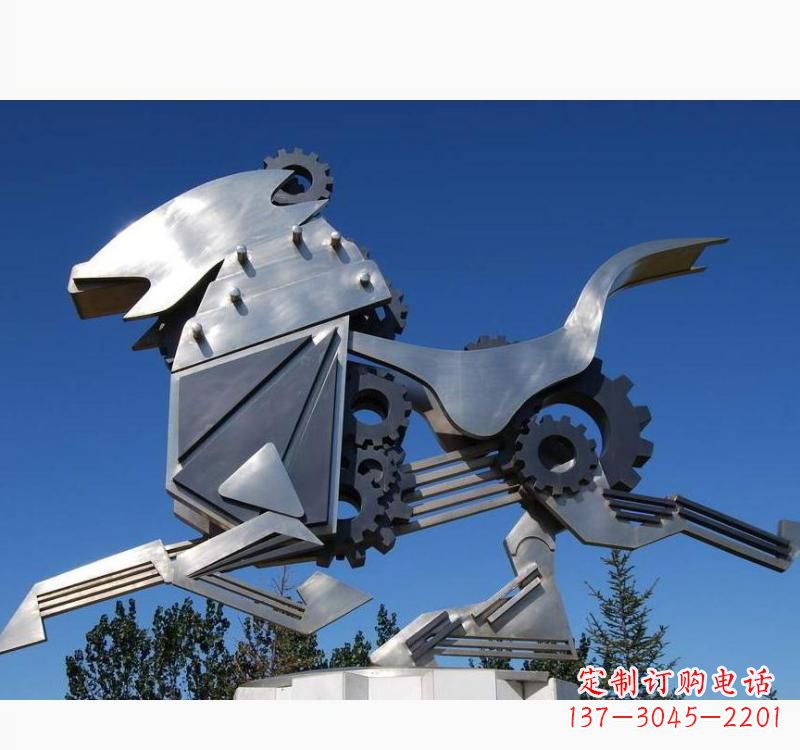 辽阳不锈钢齿轮飞马雕塑
