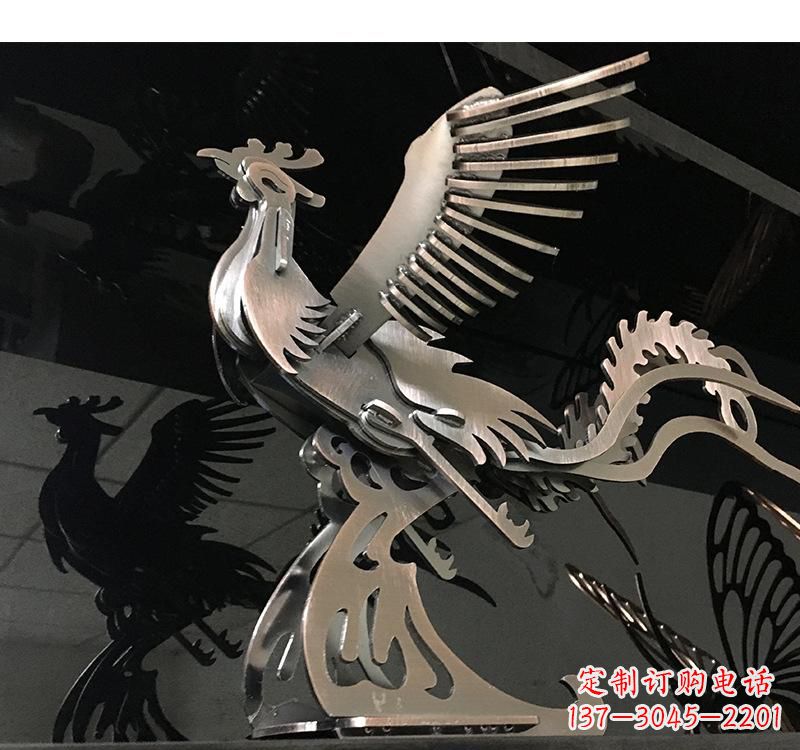 辽阳不锈钢齿轮凤凰雕塑