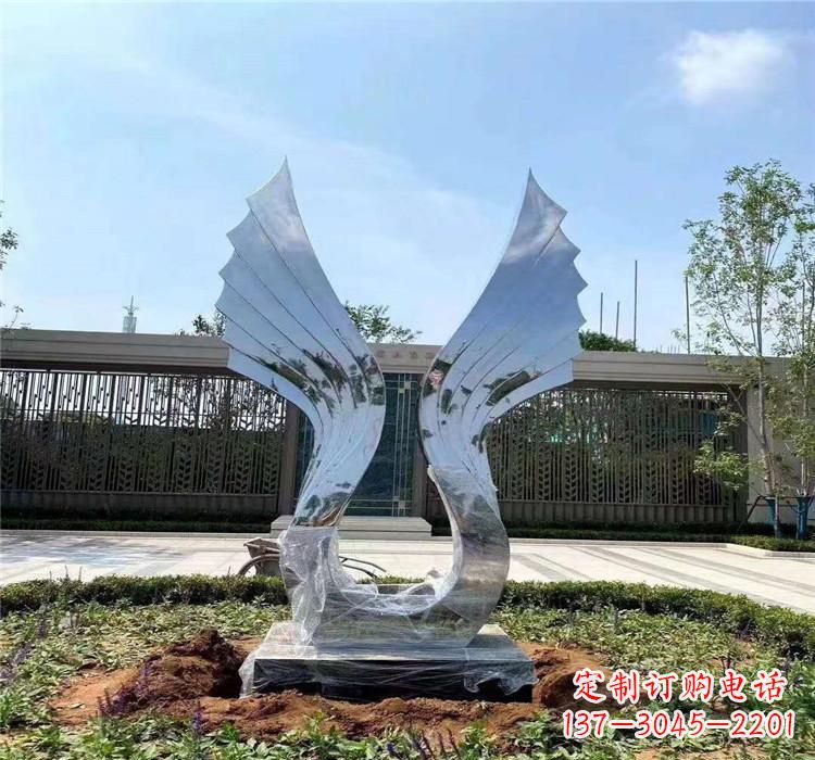 辽阳不锈钢翅膀雕塑2