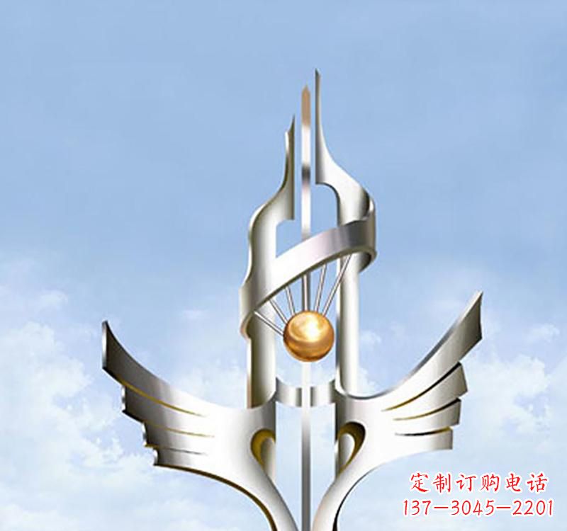 辽阳不锈钢抽象创意翅膀雕塑