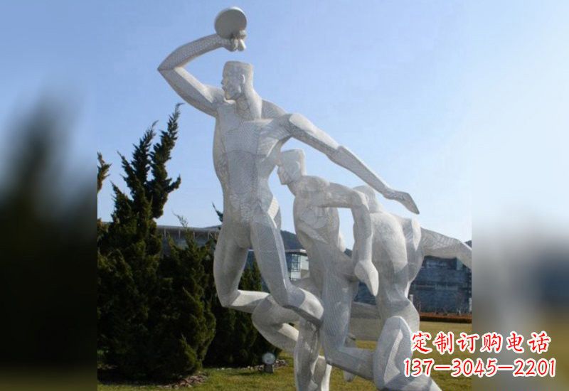 辽阳不锈钢抽象打乒乓球人物雕塑