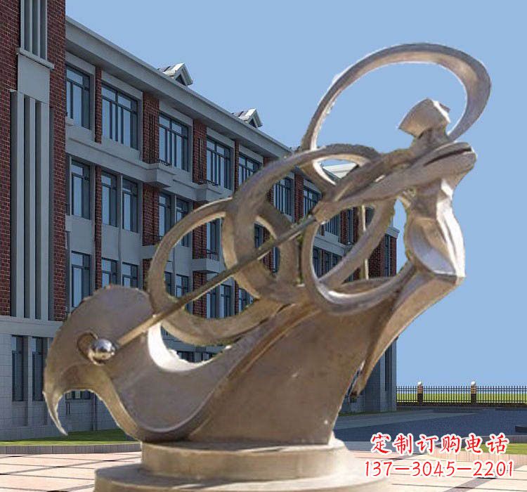 辽阳不锈钢抽象打高尔夫球人物雕塑