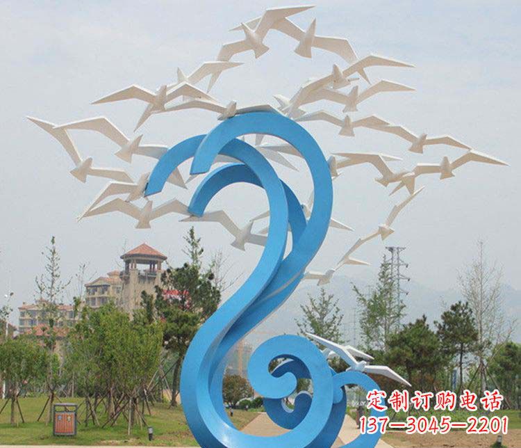 辽阳不锈钢大雁雕塑传承传统文化的象征