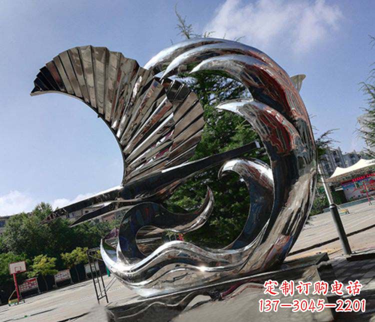 辽阳不锈钢帆船雕塑象征海上生活的艺术精品