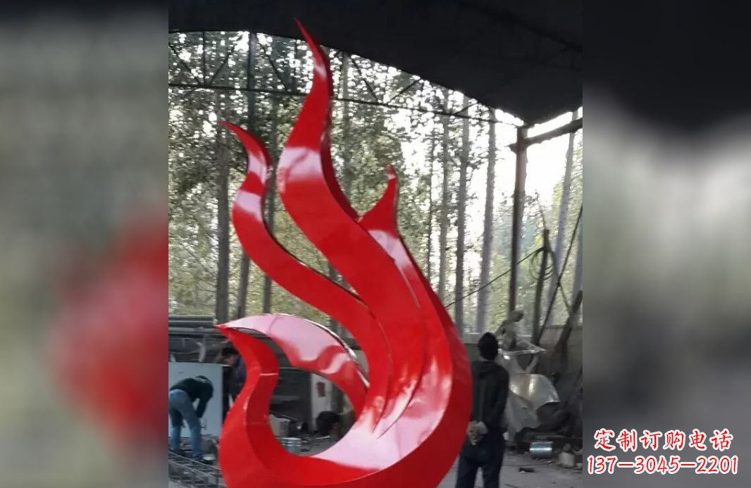 辽阳不锈钢抽象凤凰雕塑 (6)