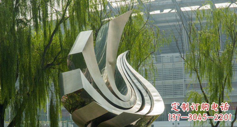 辽阳不锈钢抽象凤凰公园雕塑