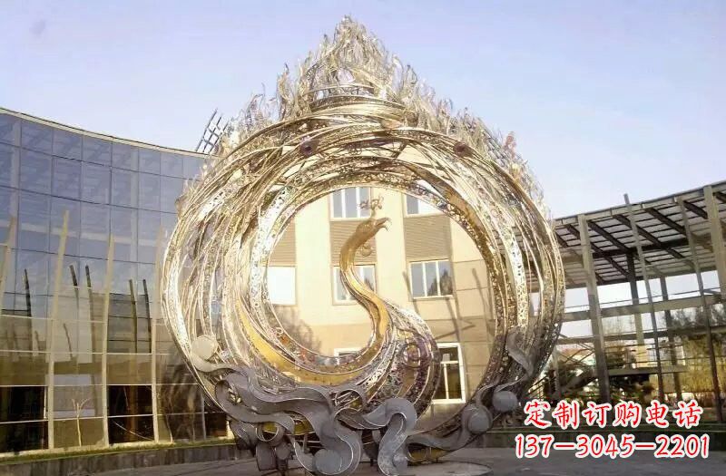辽阳不锈钢抽象凤凰涅槃雕塑