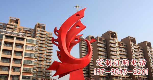 辽阳不锈钢抽象凤凰小区雕塑
