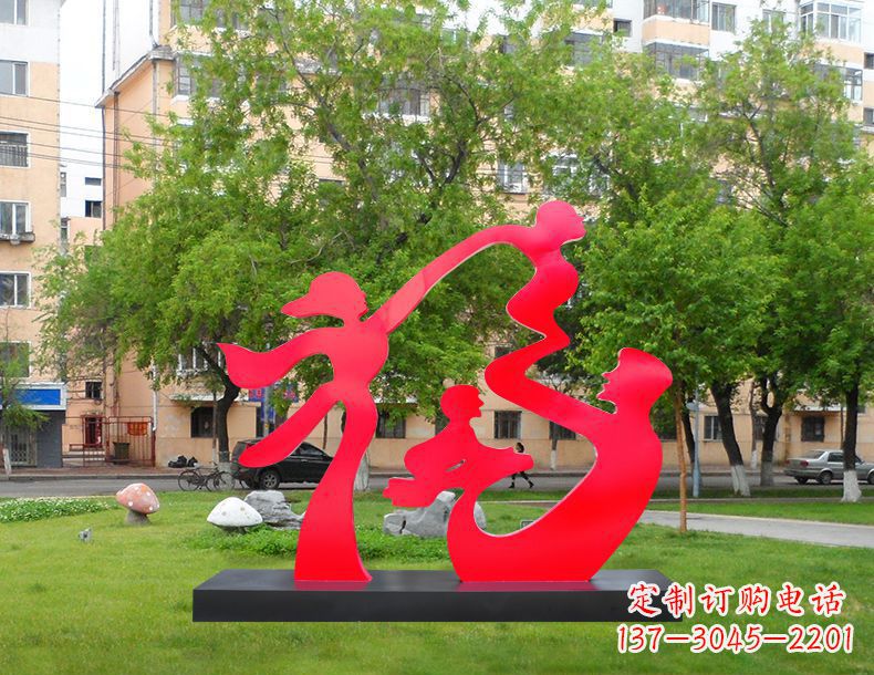 辽阳不锈钢抽象福字人物雕塑
