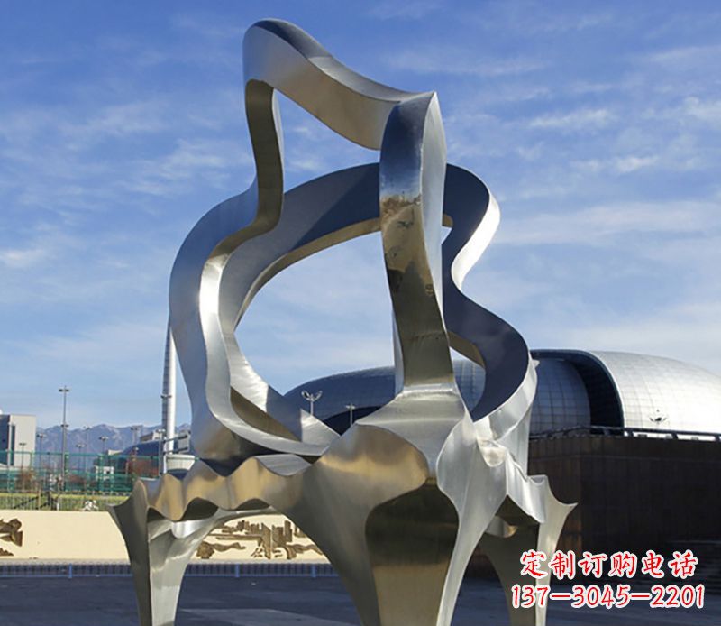 辽阳不锈钢抽象钢琴雕塑 (2)