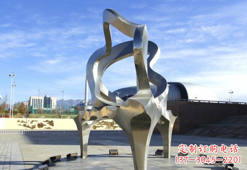 辽阳不锈钢抽象钢琴雕塑