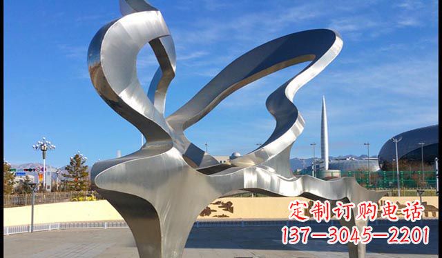 辽阳不锈钢抽象钢琴雕塑1