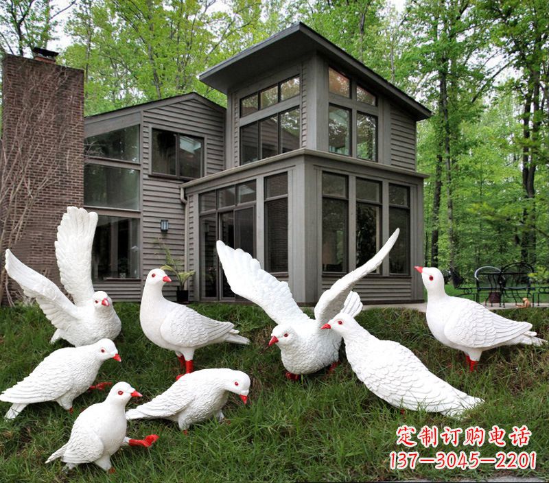 辽阳不锈钢制作的精美鸽子雕塑