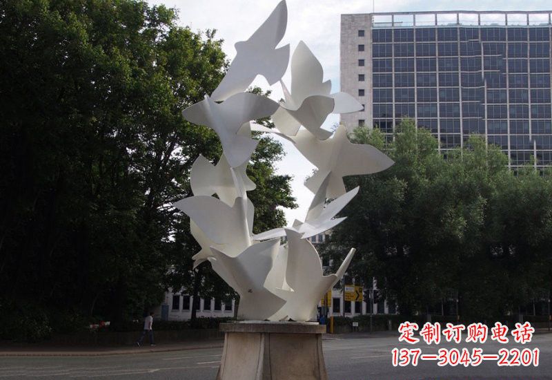 辽阳不锈钢抽象和平鸽雕塑