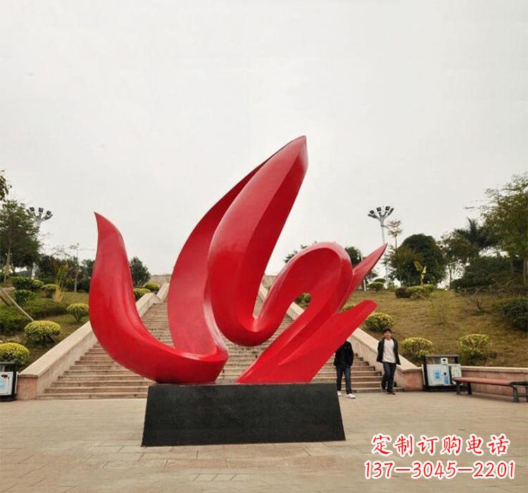 辽阳不锈钢抽象火苗雕塑