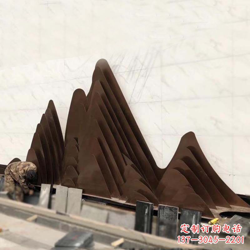 辽阳不锈钢抽象假山景观
