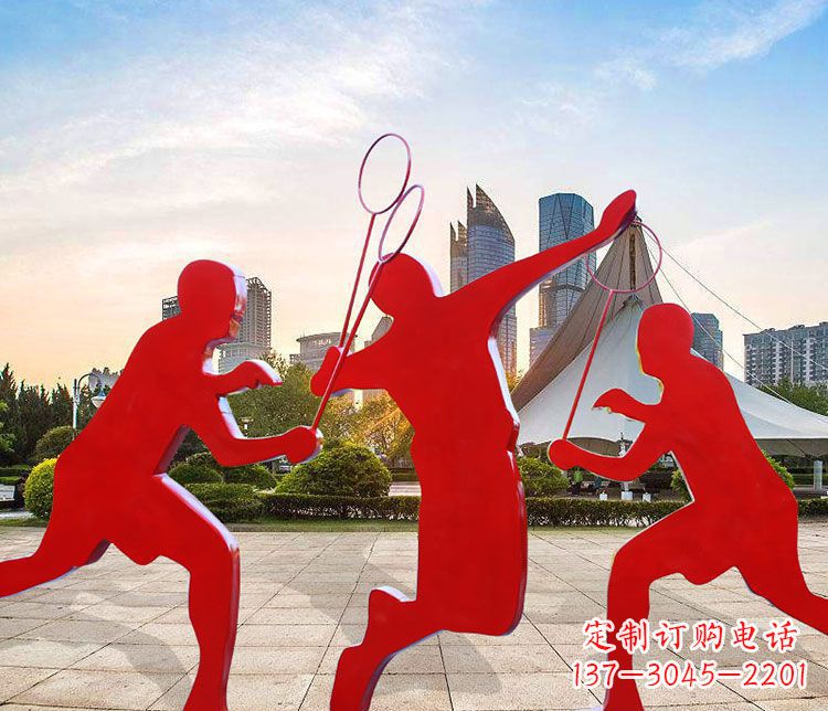 辽阳羽毛球雕塑以不锈钢为原料的精美艺术品