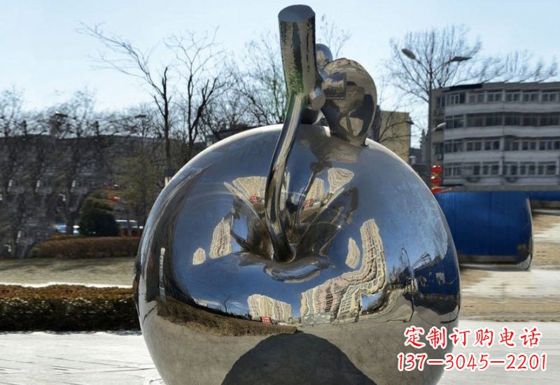 辽阳精致的不锈钢苹果雕塑