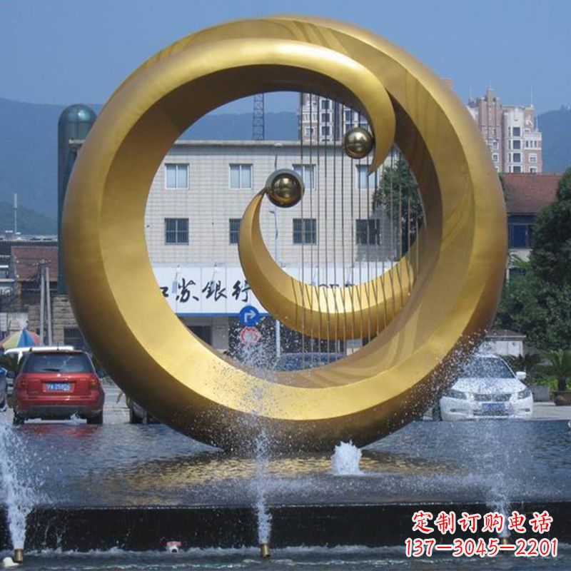 辽阳不锈钢喷泉雕塑美丽与宁静