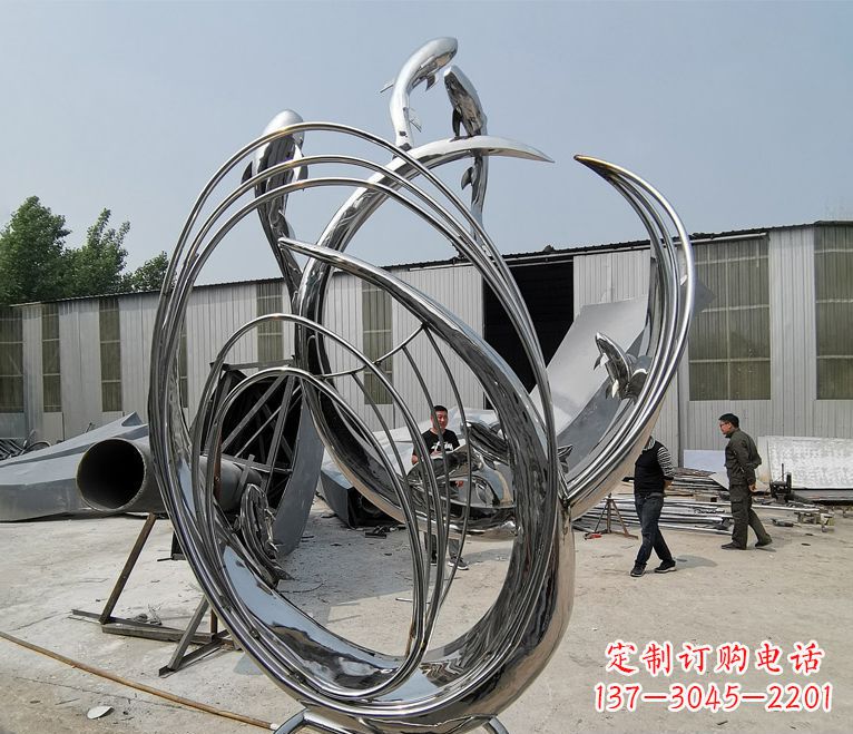 辽阳精美不锈钢跃龙门雕塑