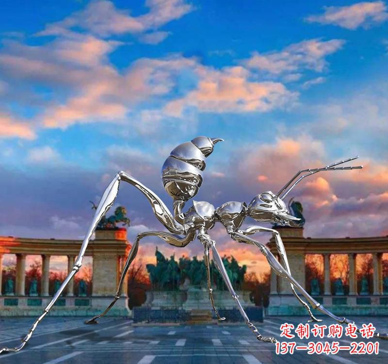 辽阳不锈钢抽象蚂蚁雕塑