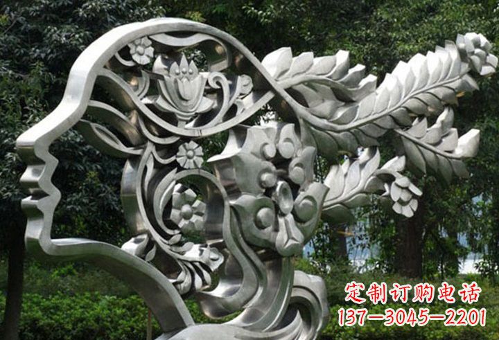 辽阳不锈钢美女雕塑一种流行的艺术形式