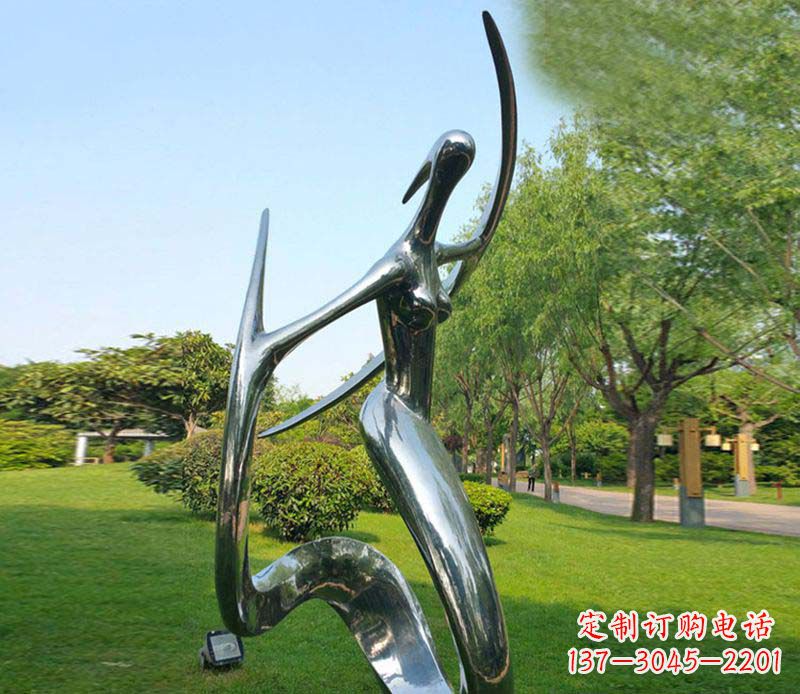 辽阳不锈钢抽象美女跳舞雕塑