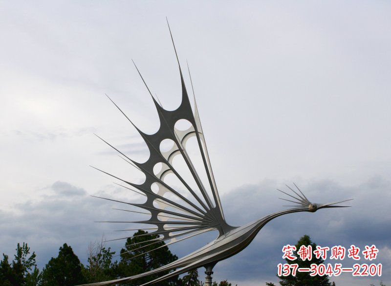 辽阳不锈钢抽象鸟大型动物雕塑