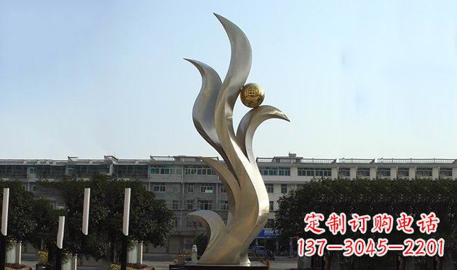 辽阳不锈钢抽象鸟类凤凰雕塑