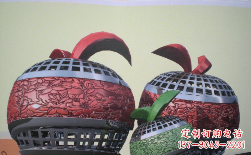 辽阳不锈钢苹果雕塑