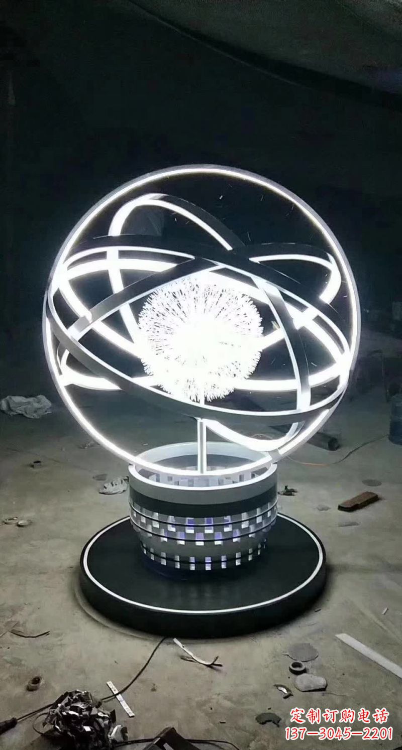 辽阳不锈钢蒲公英圆环雕塑艺术之美