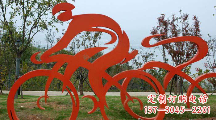 辽阳不锈钢自行车雕塑捕捉运动精神