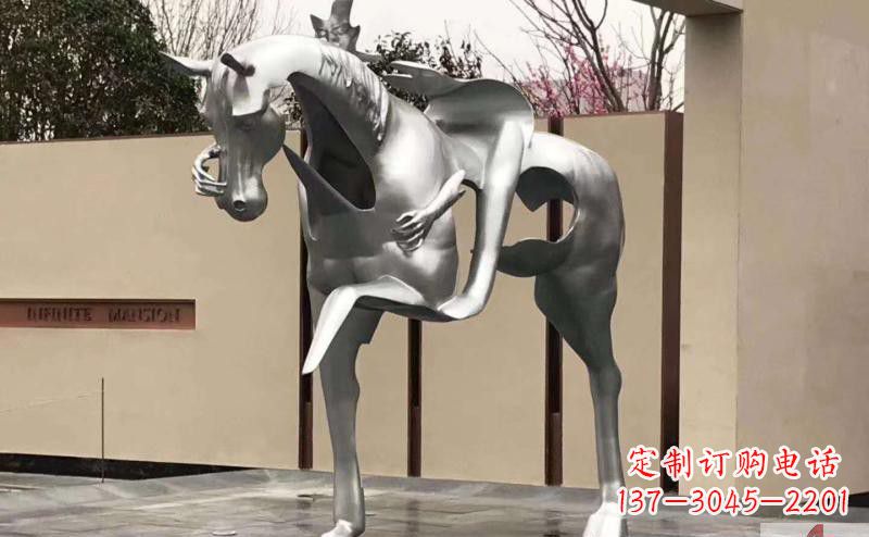 辽阳不锈钢骑马雕塑精美外形与经久耐用