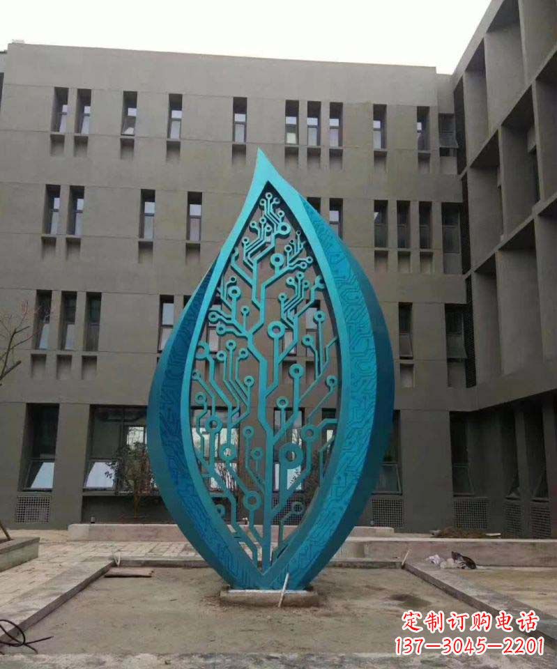 辽阳不锈钢树叶雕塑精美的艺术品