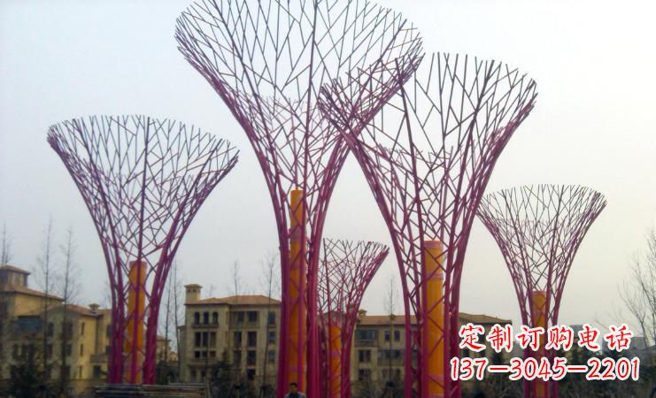辽阳不锈钢抽象树枝城市景观雕塑