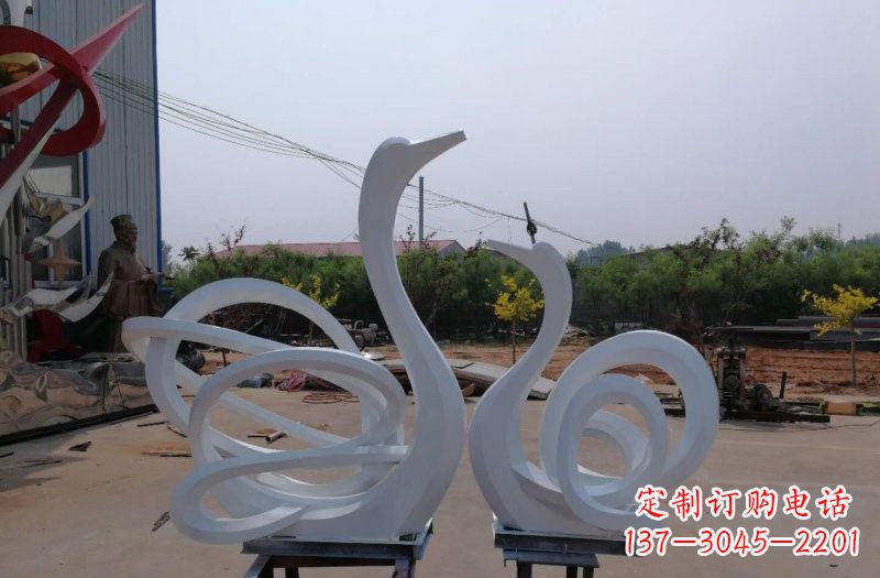 辽阳精美不锈钢天鹅雕塑