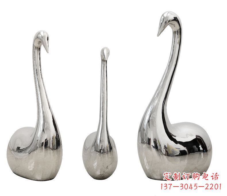 辽阳精美不锈钢天鹅雕塑