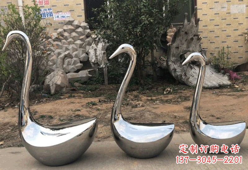 辽阳不锈钢制作的天鹅雕塑