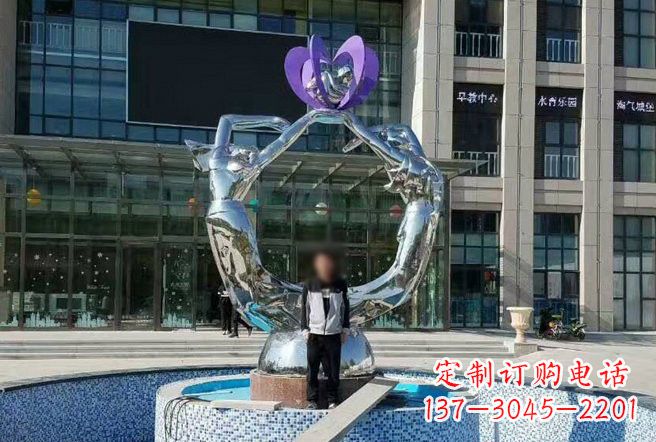 辽阳不锈钢抽象女孩雕塑