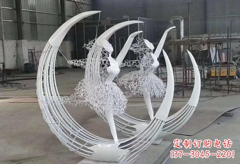 辽阳不锈钢女孩雕塑跳芭蕾舞的精灵