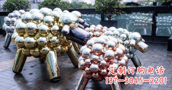辽阳不锈钢抽象小羊肖恩雕塑