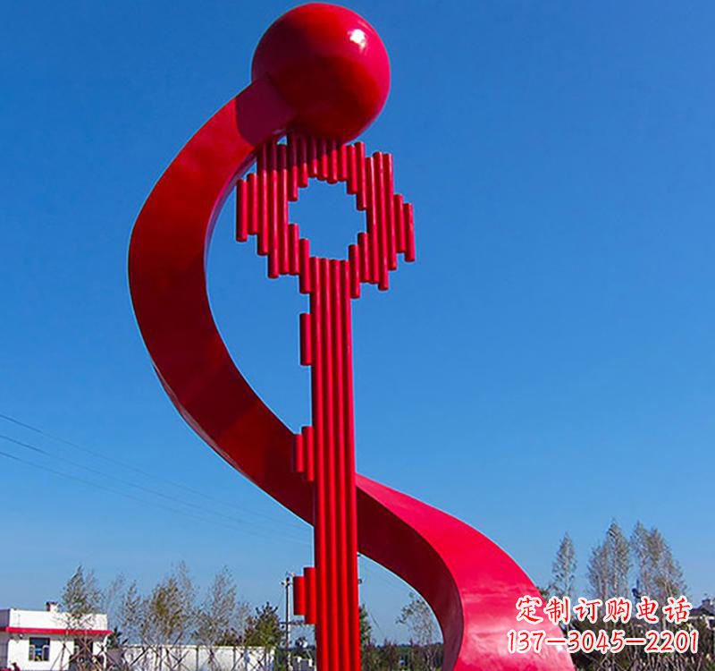 辽阳不锈钢抽象钥匙雕塑