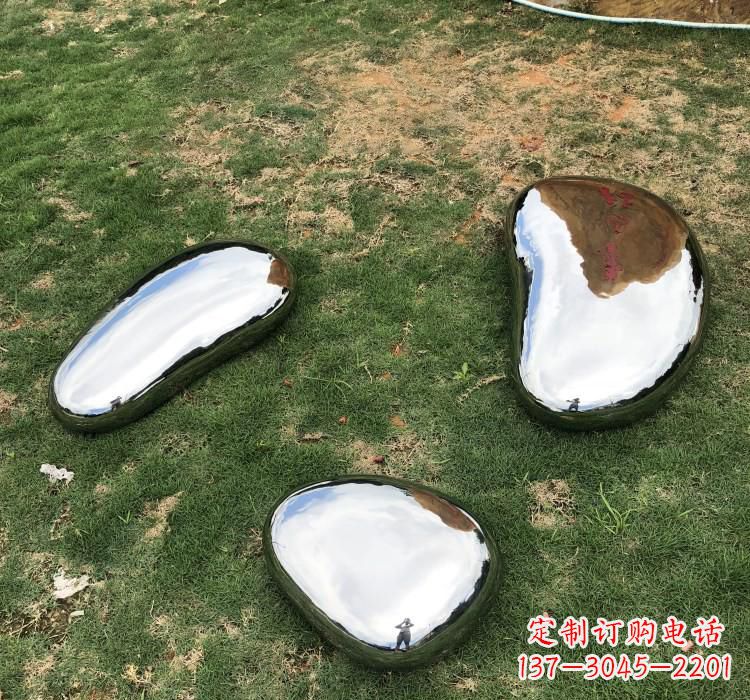 辽阳不锈钢抽象艺术鹅卵石雕塑