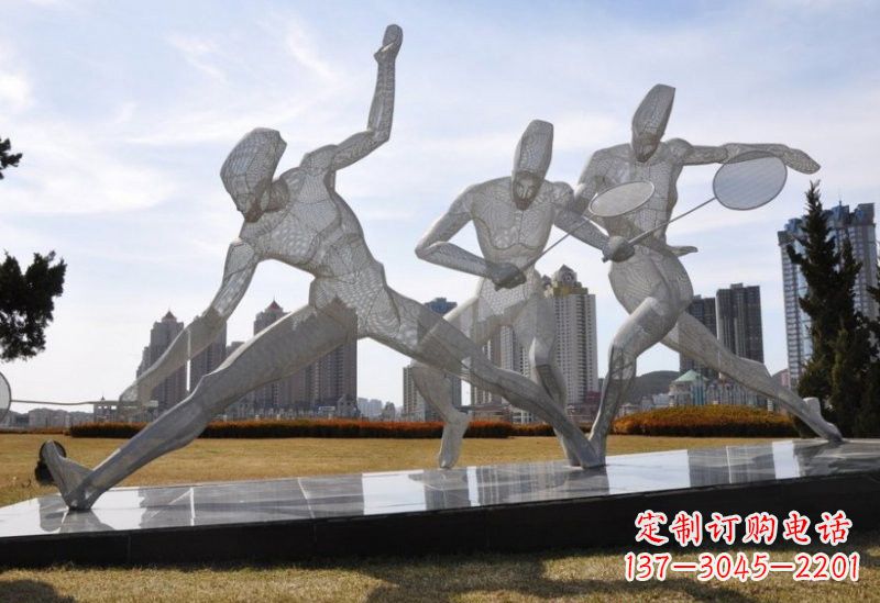 辽阳精致的不锈钢羽毛球雕塑