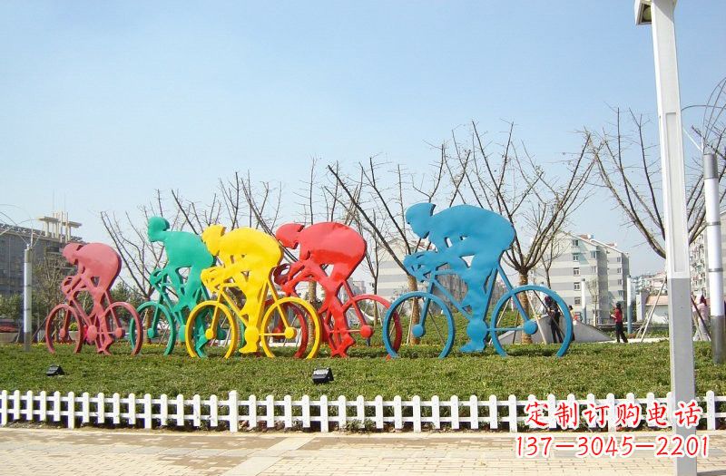 辽阳不锈钢抽象自行车雕塑